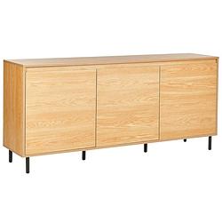 Foto van Beliani nikea - sideboard-lichte houtkleur-vezelplaat, mdf