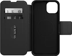 Foto van Otterbox strada apple iphone 15 plus book case leer zwart met magsafe