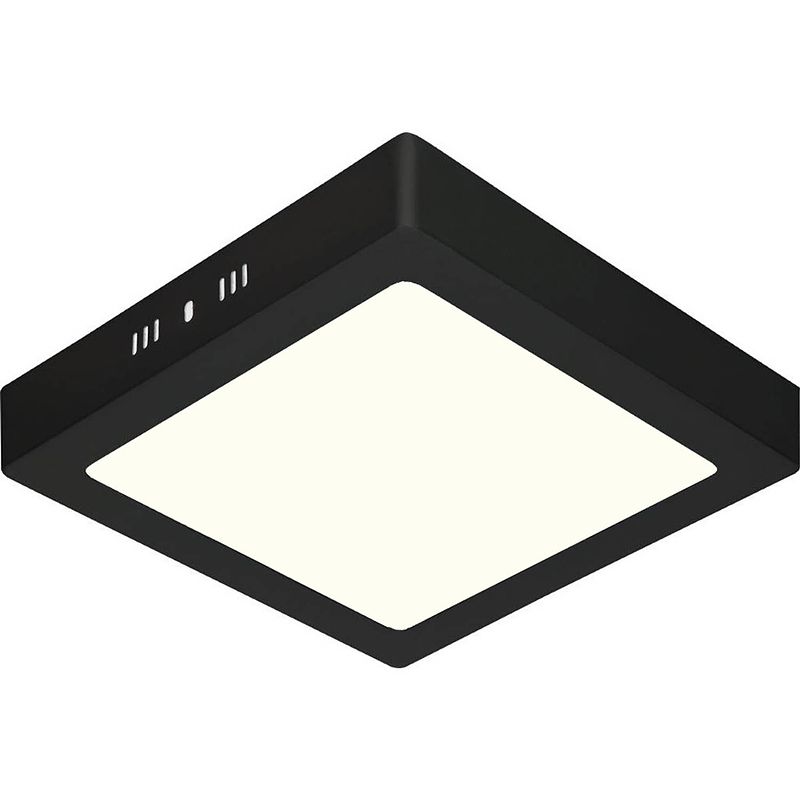 Foto van Led downlight - 18w - natuurlijk wit 4200k - mat zwart - opbouw - vierkant - aluminium - 225mm