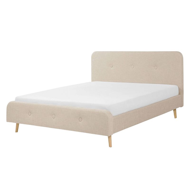 Foto van Beliani rennes - tweepersoonsbed-beige-polyester