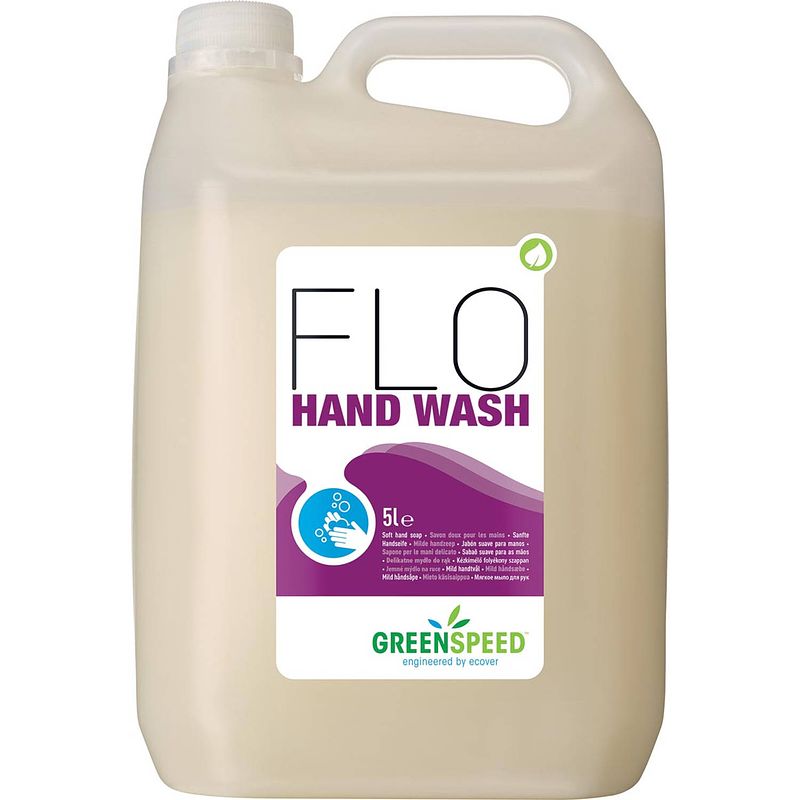 Foto van Greenspeed handzeep flo, voor frequent gebruik, bloemenparfum, flacon van 5 liter 4 stuks