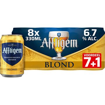 Foto van Affligem blond bier blik 7+1 x 330ml voordeelpack bij jumbo