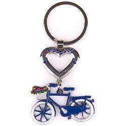 Foto van Matix sleutelhanger holland fiets 6 cm staal blauw/zilver