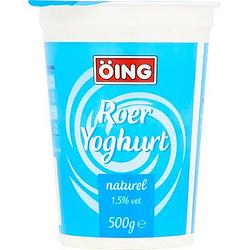 Foto van Öing roer yoghurt naturel 1,5% vet 500g bij jumbo