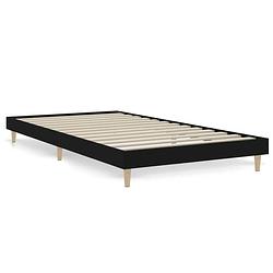 Foto van Vidaxl bedframe bewerkt hout zwart 90x190 cm