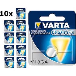 Foto van Varta v13ga / lr44 / lr1154 125mah 1.55v professional electronics knoopcel batterij - 10 stuks