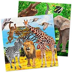 Foto van 20x safari/jungle themafeest servetjes 33 cm - feestservetten