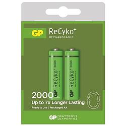 Foto van Gp recyko aa 2000mah 2 stuks oplaadbare nimh batterij