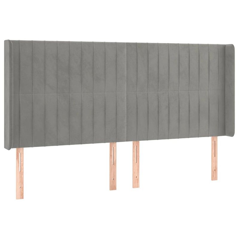 Foto van The living store hoofdbord - hoofdbord bed - 183x16x118/128 cm - zacht fluweel