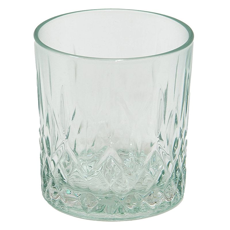 Foto van Clayre & eef waterglas 300 ml groen glas drinkbeker drinkglas groen drinkbeker drinkglas