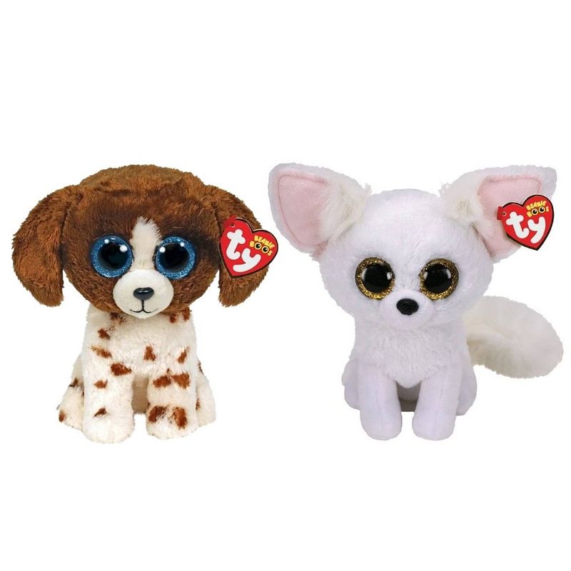 Foto van Ty - knuffel - beanie buddy - muddles dog & phoenix fox