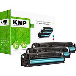 Foto van Kmp h-t189cmy toner combipack vervangt hp hp 312a (cf381a, cf383a, cf382a) cyaan, magenta, geel compatibel toner multipack