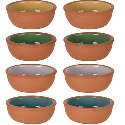 Foto van 12x tapas schaaltjes - 150 ml - terracotta 10 x 4 cm - snack en tapasschalen