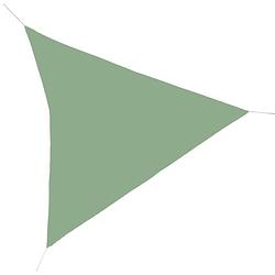 Foto van Koopman schaduwdoek driehoek 5x5x5x groen met bevestigingsset
