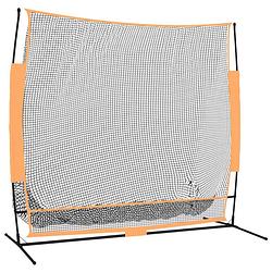 Foto van Vidaxl golftrainingsnet 215x107x216 cm polyester zwart en oranje