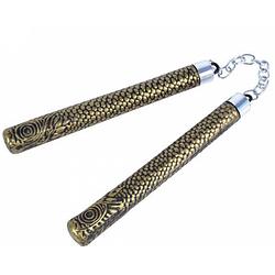 Foto van Ninja nunchaku goud 25 cm - verkleedattributen