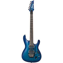 Foto van Ibanez s670qm sapphire blue elektrische gitaar