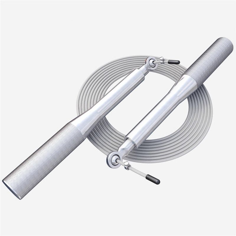 Foto van Gorilla sports springtouw - aluminium - zilver - 300 cm - speedrope