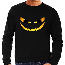 Foto van Halloween duivel gezicht horror trui zwart voor heren - verkleed sweater / kostuum m - feesttruien