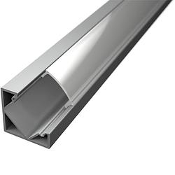 Foto van Led strip profiel - delectro profi - aluminium - 1 meter - 18.5x18.5mm - hoekprofiel