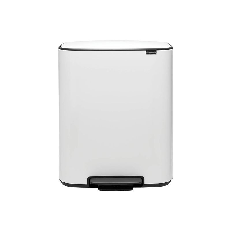 Foto van Brabantia bo pedaalemmer 2 x 30 liter met 2 kunststof binnenemmer - white