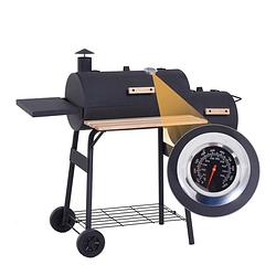 Foto van Smoker barbecue - houtskool grill - smoker - rookoven - met schoorsteen - 124 x 53 x 108 cm