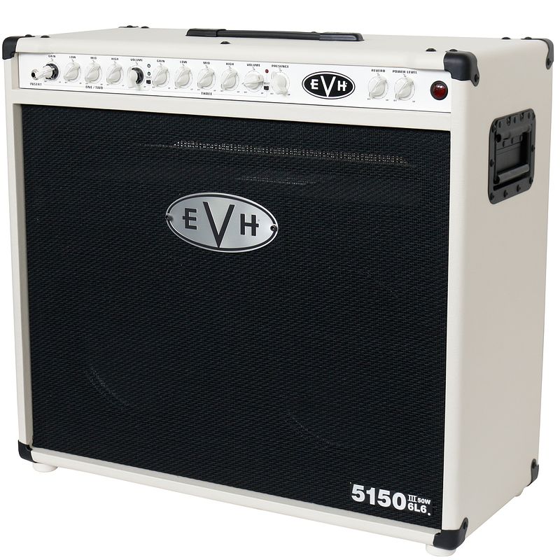 Foto van Evh 5150iii 50w 6l6 212 combo ivory gitaarversterker