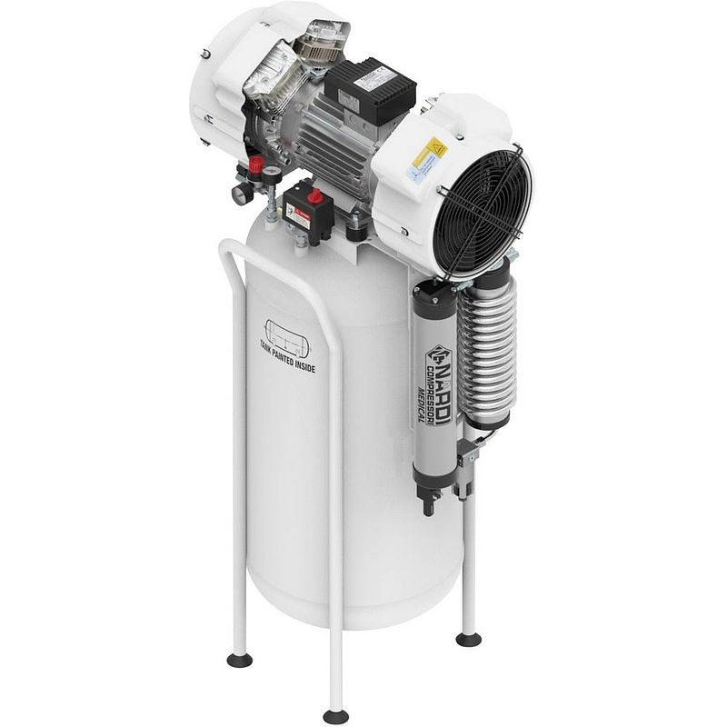 Foto van Aerotec aeromedic xtr 4d-90v pneumatische compressor 90 l 10 bar