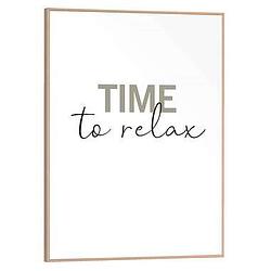 Foto van Poster met lijst time to relax - 30x40 cm - leen bakker