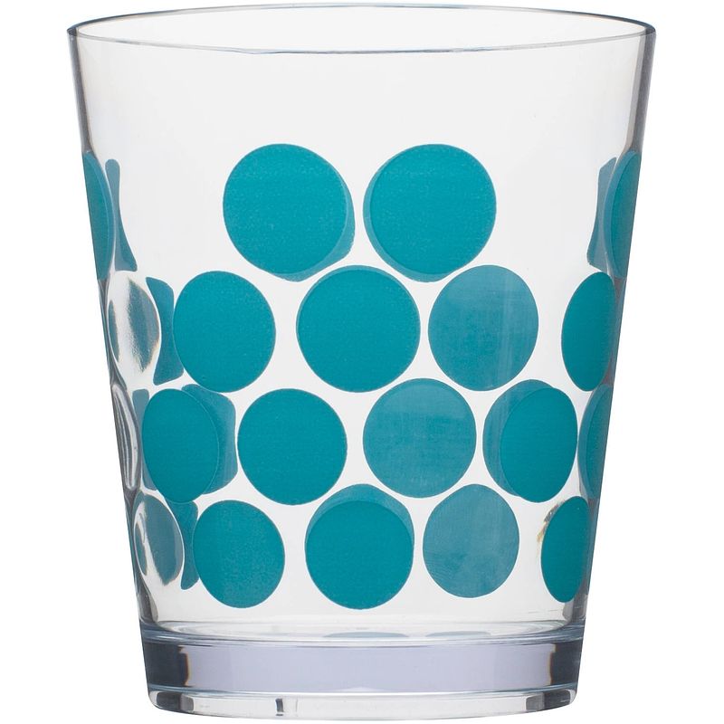 Foto van Zak!designs drinkbeker dot dot 420 ml turquoise/transparant