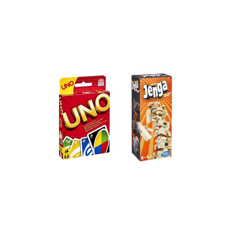 Foto van Spellenbundel - bordspellen - 2 stuks - uno & jenga