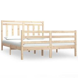 Foto van Vidaxl bedframe massief hout 120x190 cm 4ft small double