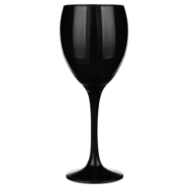 Foto van Glasmark wijnglazen - 6x - black collection - 300 ml - glas - wijnglazen