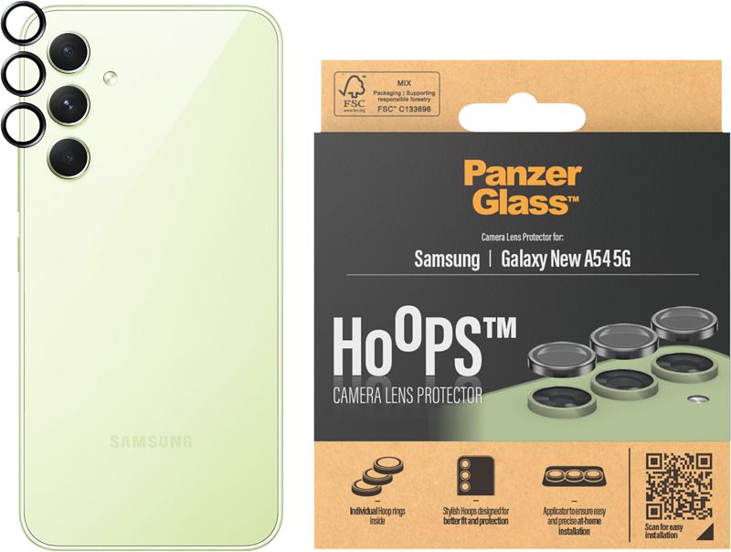 Foto van Panzerglass hoops samsung galaxy a55 camera lens protector glas