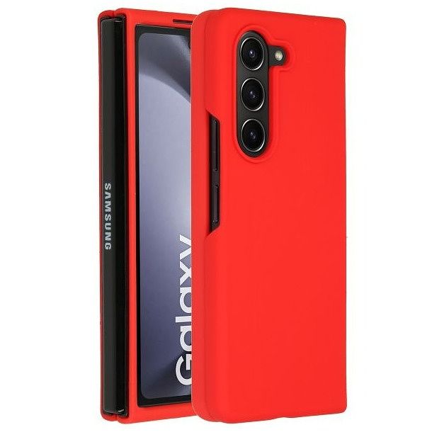 Foto van Accezz liquid silicone backcover samsung galaxy z fold 5 telefoonhoesje rood