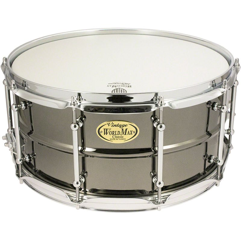 Foto van Worldmax bk-6514sh black dawg 14 x 6.5 inch snare drum