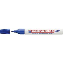 Foto van Edding edding 8300 industry permanent marker 4-8300003 permanent marker blauw watervast: ja