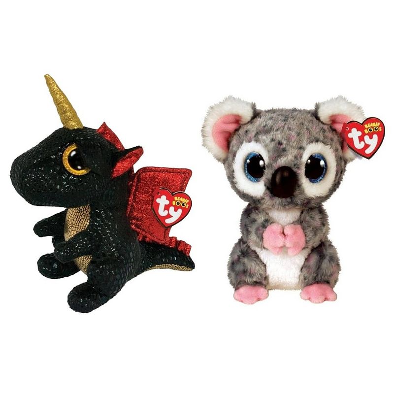 Foto van Ty - knuffel - beanie boo's - grindal dragon & karli koala