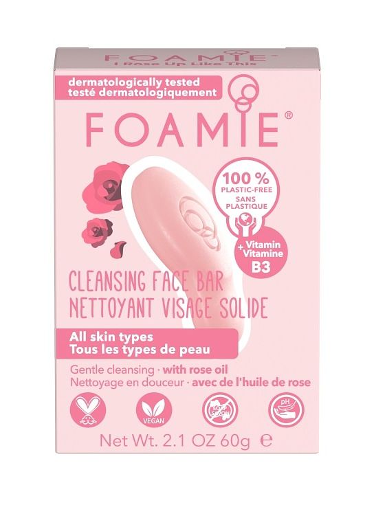 Foto van Foamie cleansing face bar rose oil