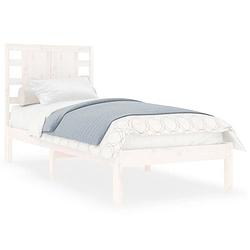 Foto van Vidaxl bedframe massief hout wit 90x190 cm 3ft single