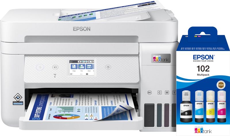 Foto van Epson ecotank et-4856 + 1 set extra inkt