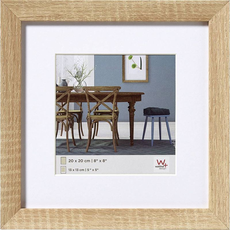 Foto van Walther design fiorito houten fotolijst 20x20cm licht eiken