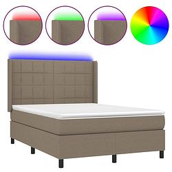 Foto van The living store boxspring bed - led - pocketvering matras - huidvriendelijk topmatras - 140x200 cm