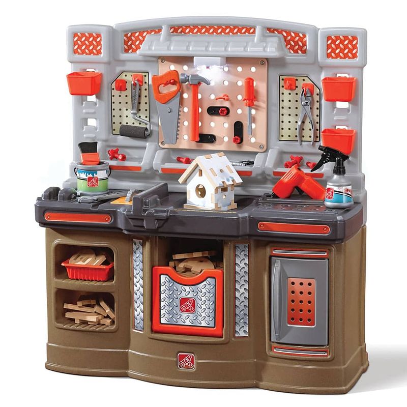 Foto van Step2 big builders pro speelgoedwerkbank werkbank voor kinderen incl. 45-delige accessoire-set