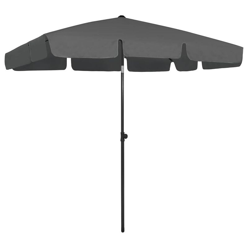 Foto van Vidaxl strandparasol 200x125 cm antracietkleurig