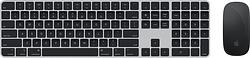 Foto van Apple magic keyboard met numeriek toetsenblok en touch id qwerty + mouse (2021) zwart