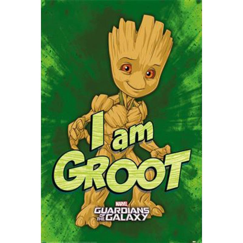 Foto van Poster guardians of the galaxy i am groot 61x91,5cm