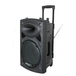 Foto van Ibiza sound port15vhf-bt 800 watt draagbaar pa systeem met usb-mp3, rec, vox,bluetooth - zwart