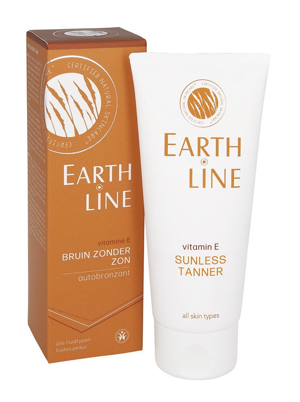 Foto van Earth line vitamine e bruin zonder zon crème