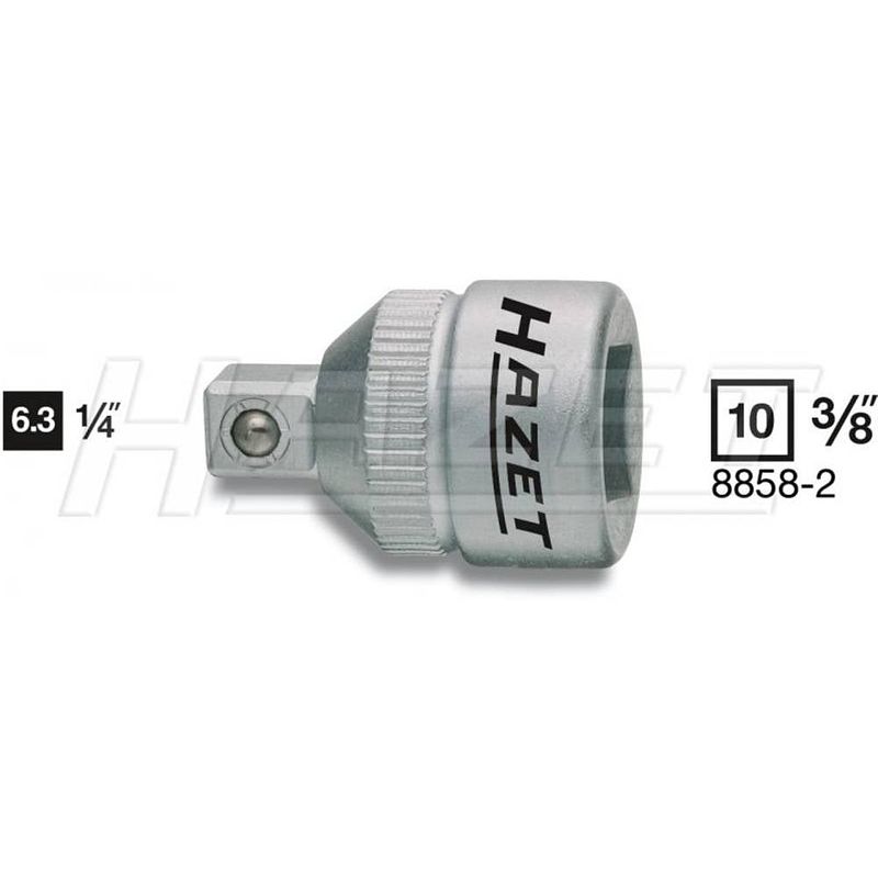 Foto van Hazet 8858-2 8858-2 dopsleuteladapter aandrijving 3/8 (10 mm) uitvoering 1/4 (6.3 mm) 26 mm 1 stuk(s)